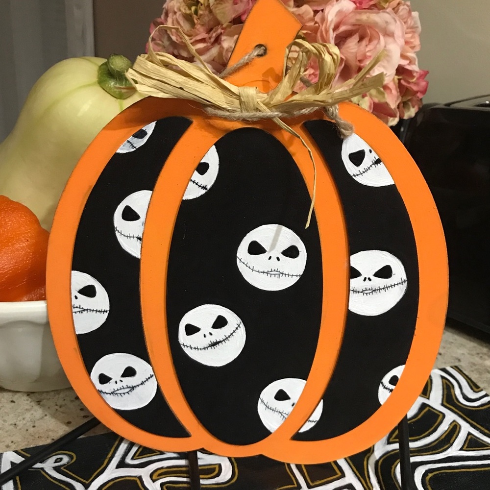 Jack Skellington Nightmare Before Christmas- handpainted- Halloween Decor
